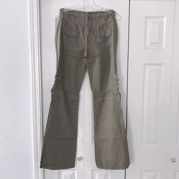 Guess Flare Leg Reagan Linen Pants NWT - Picture 2 of 3